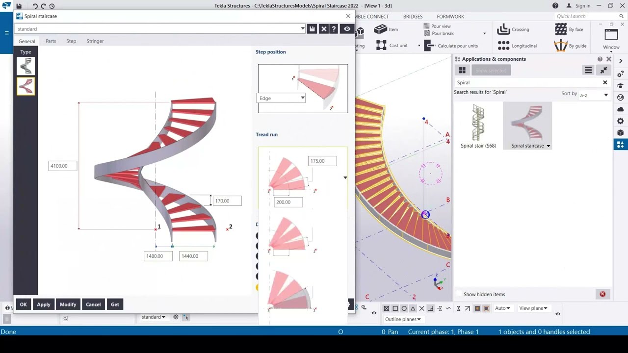 [Tekla Structures] Spiral staircase