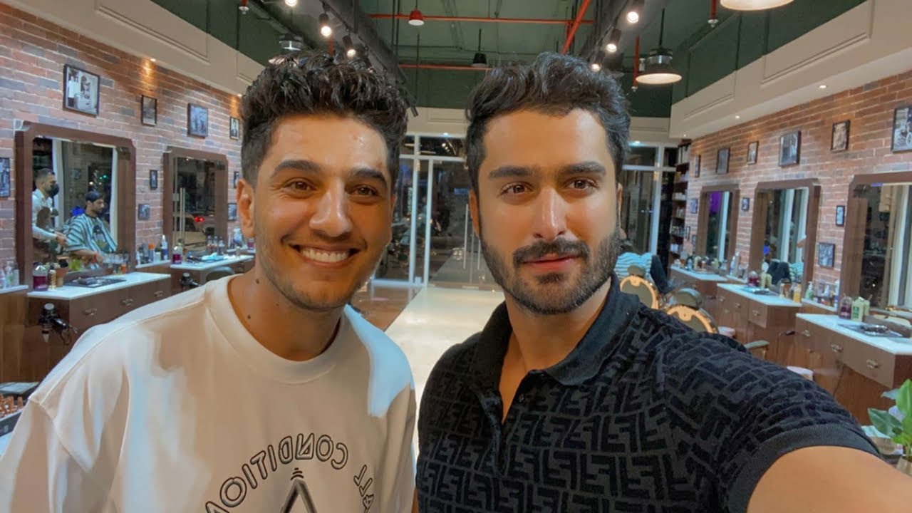 امين يقابل محمد عساف بصالون حلاقة بدبى ويغنى له شوفو ردة فعله