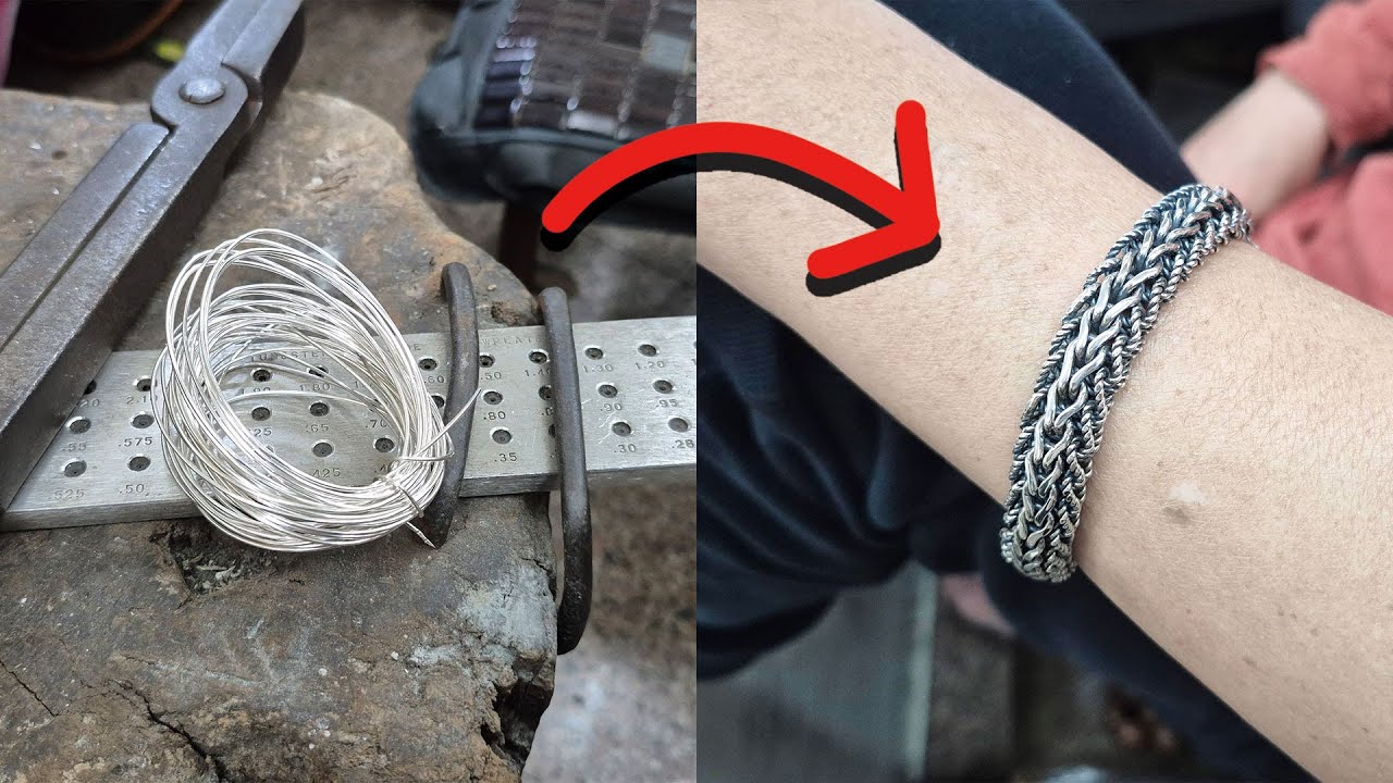 手工DIY製作狐尾手鍊｜DIY Silver foxtail Bracelet – Handwoven Jewelry Making