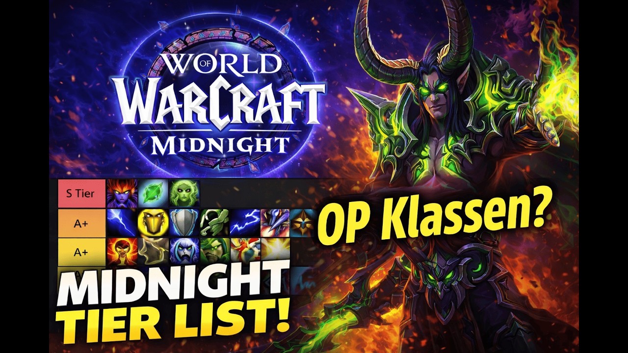 WoW Midnight Tier List – Alle Klassen & Specs | Heiler, DPS & Tanks im Meta-Check für Raid & Mythic+