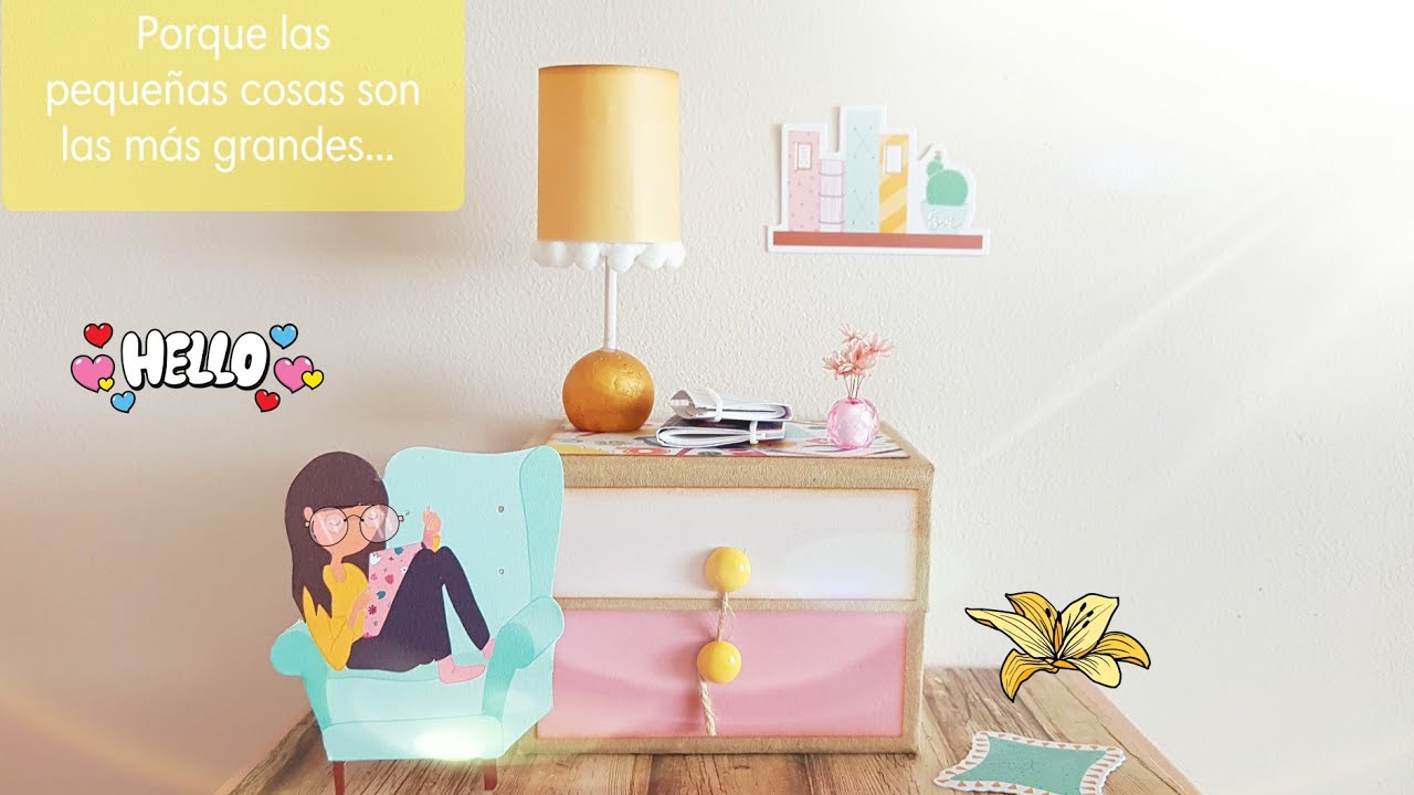 DIY mini álbum cajonera + mini detalles (lampara, florero...) TIPI. Iririestudio