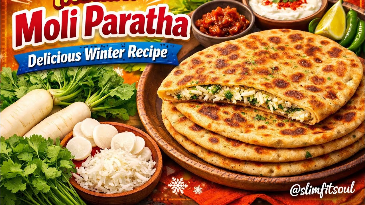 Рецепт быстрой параты с редькой | Мягкая, хрустящая зимняя парата | Простой индийский завтрак @Sl...