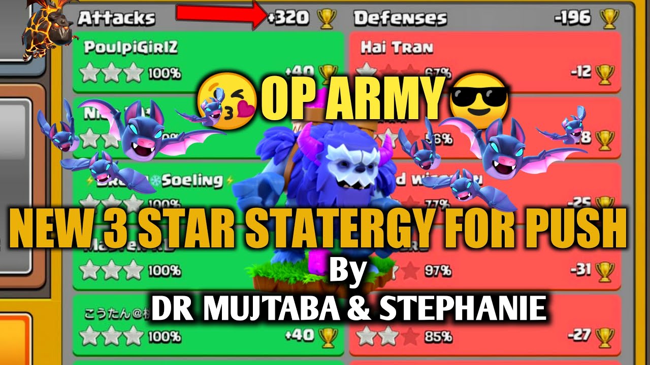 BATSLAP STRATEGY BY STEPHANIE & DR MUJTABA ♥️ CLASH OF CLANS