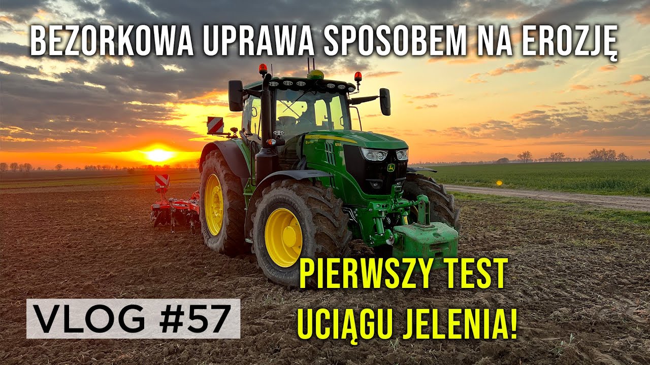 TEST UCIĄGU John Deere 6215R🔥 Bezorkowa uprawa! Buraki powschodziły, ale nier&oacute;wno | VLOG #57