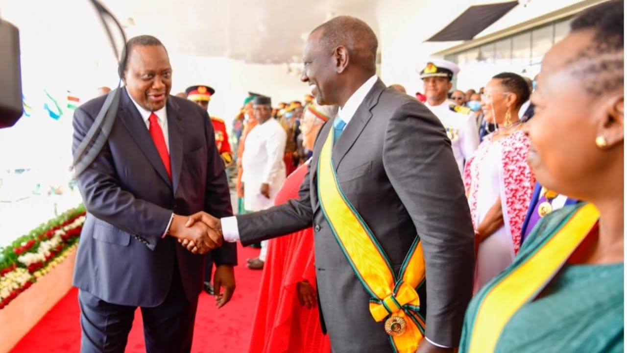 SEE PRESIDENT UHURU & DP RUTO'S GREETING AT THE VIP DAIS DURING MADARAKA DAY 2022 CELEBRATIONS!!