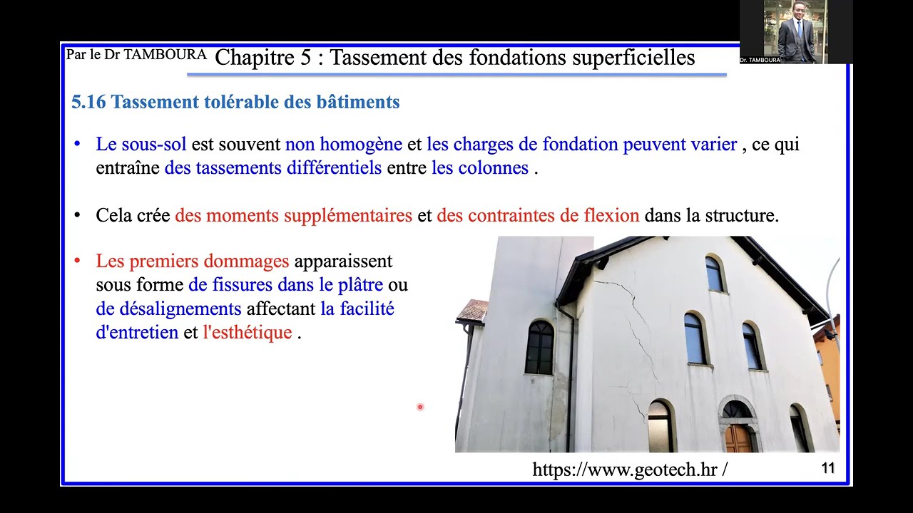 Ingénierie des fondations_Chap5 : Tassements des semelles (11)_Tassements tolérable des bâtiments