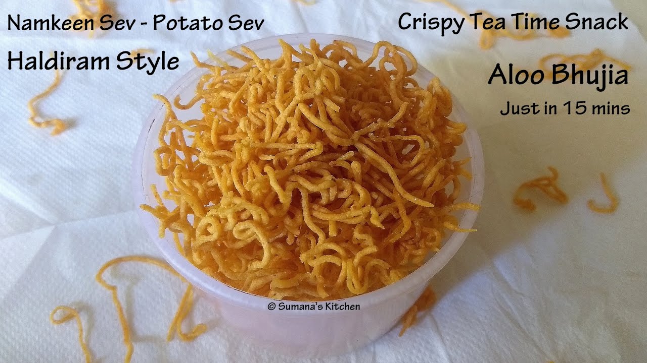 Aloo bhujia (Haldiram Style) Just In 15 Mins | Namkeen Sev - Potato Sev - Sumana's Kitchen