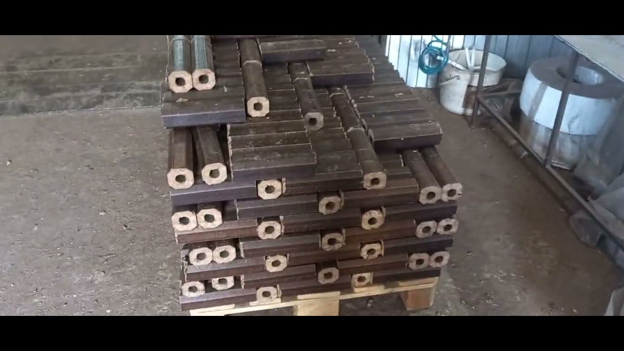 Production cycle of fuel wood briquettes to the type Pini-kay