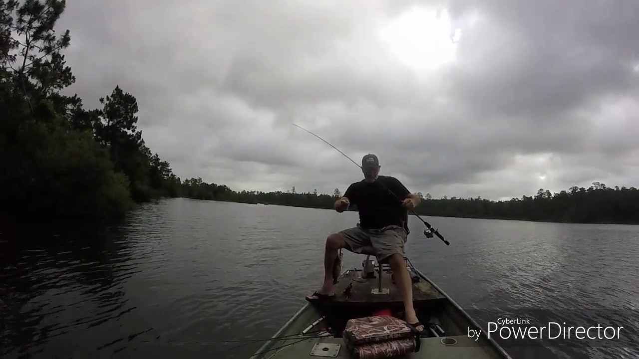 Catching bass at Brooks hines lake