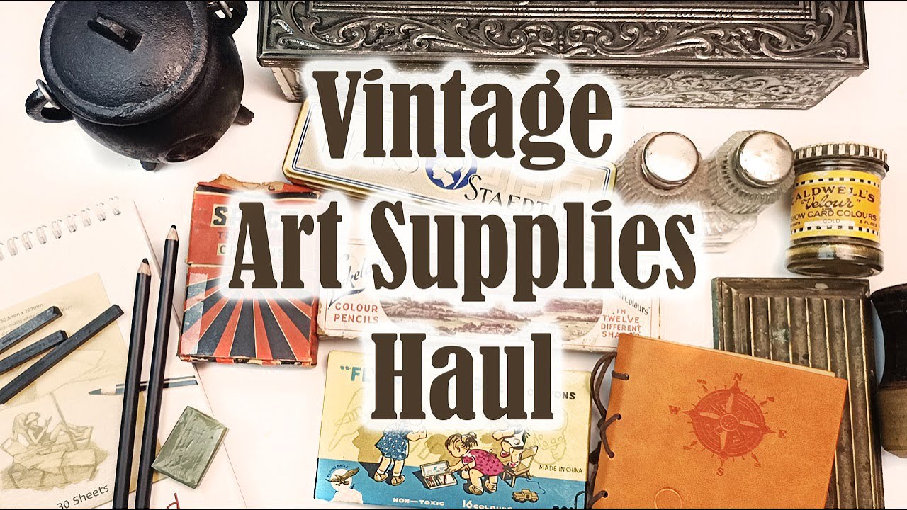 Vintage Art Supplies Haul! Swatching Old Crayons and Pencils - Are They Still Good?