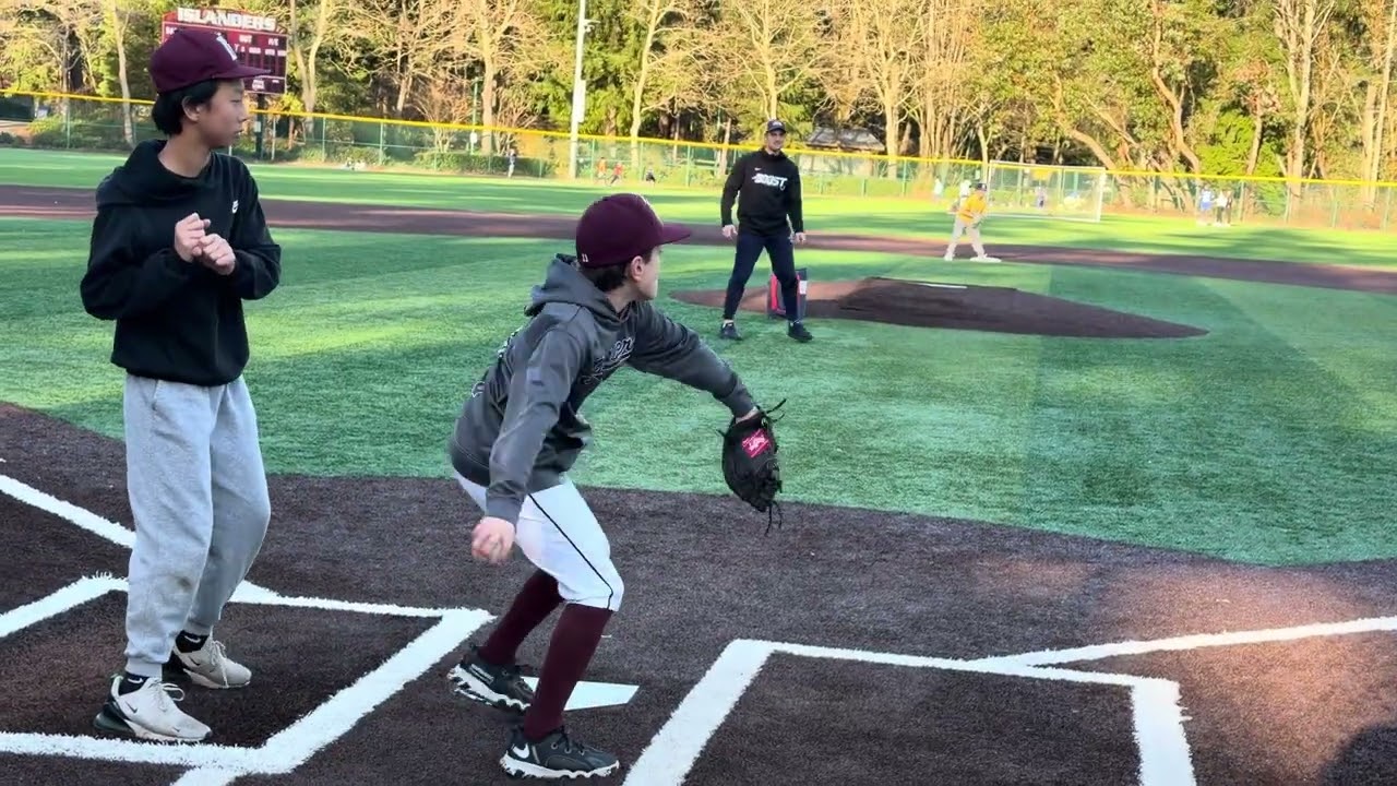 Boost Outdoor week 6 baseball focus long toss, 2b plays, outfield, catcher throws, live scrimmage