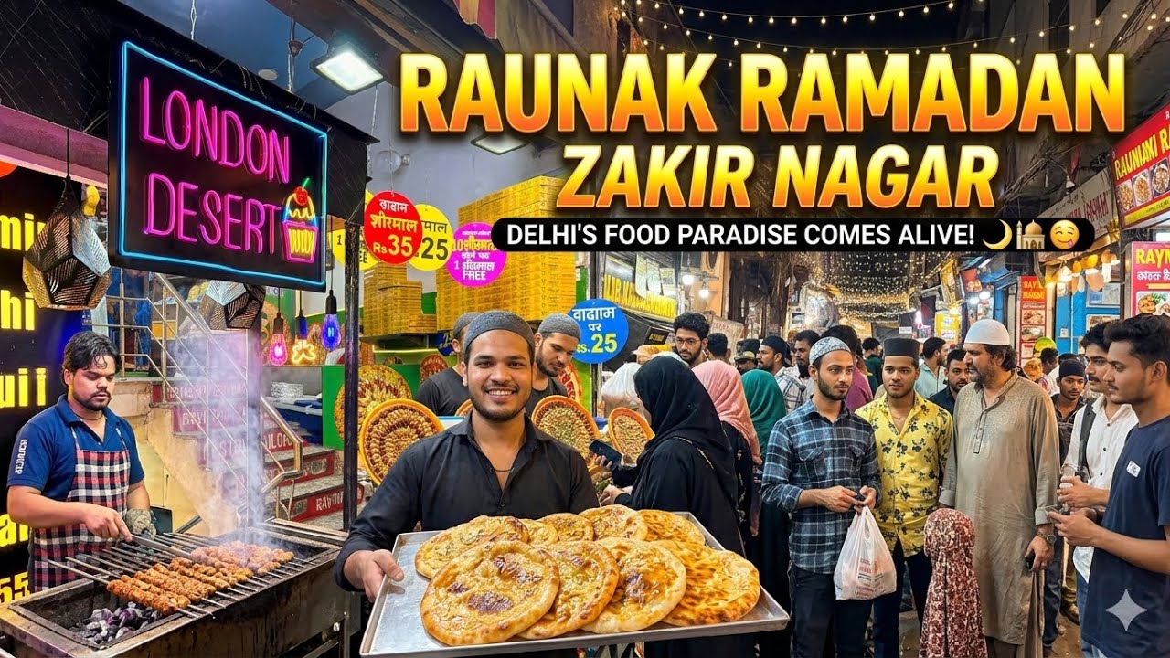 Zakir Nagar Ramadan Food Walk 2026 | Best Kababs & Sheermal!