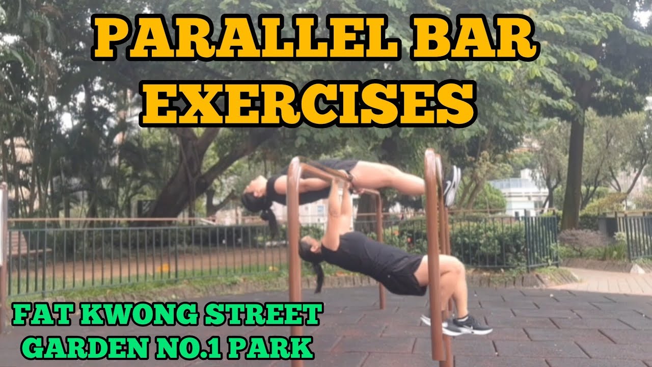 PARALLEL BAR EXERCISES | IN THE PARK #morningexercise #goodforhealth #bonestrength #musclestretching