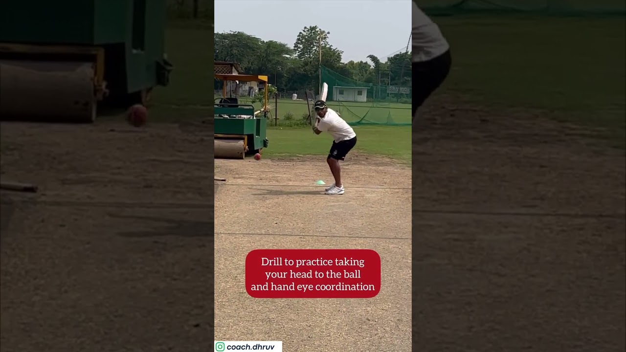 Drill to take your head to the ball & hand eye coordination | Coach Dhruv | Batting Tips