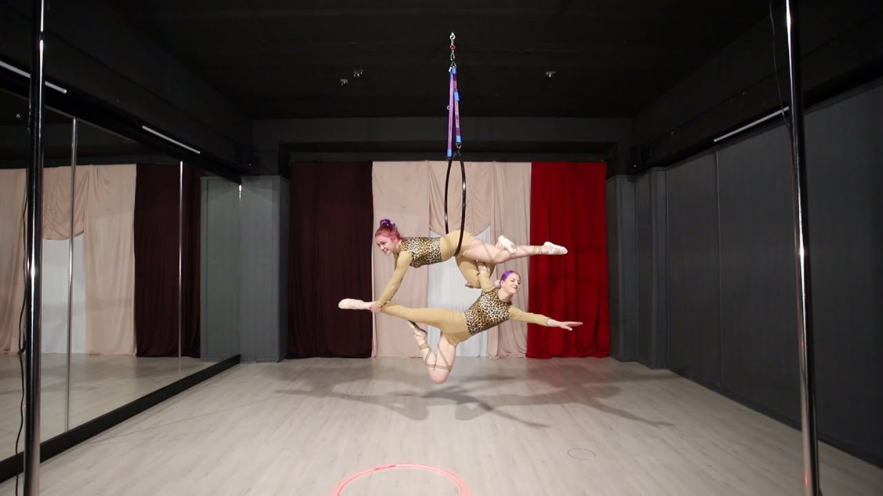 Romanian Aerial Hoop Doubles National Champions (Artistic Division) - Laura and Iulia