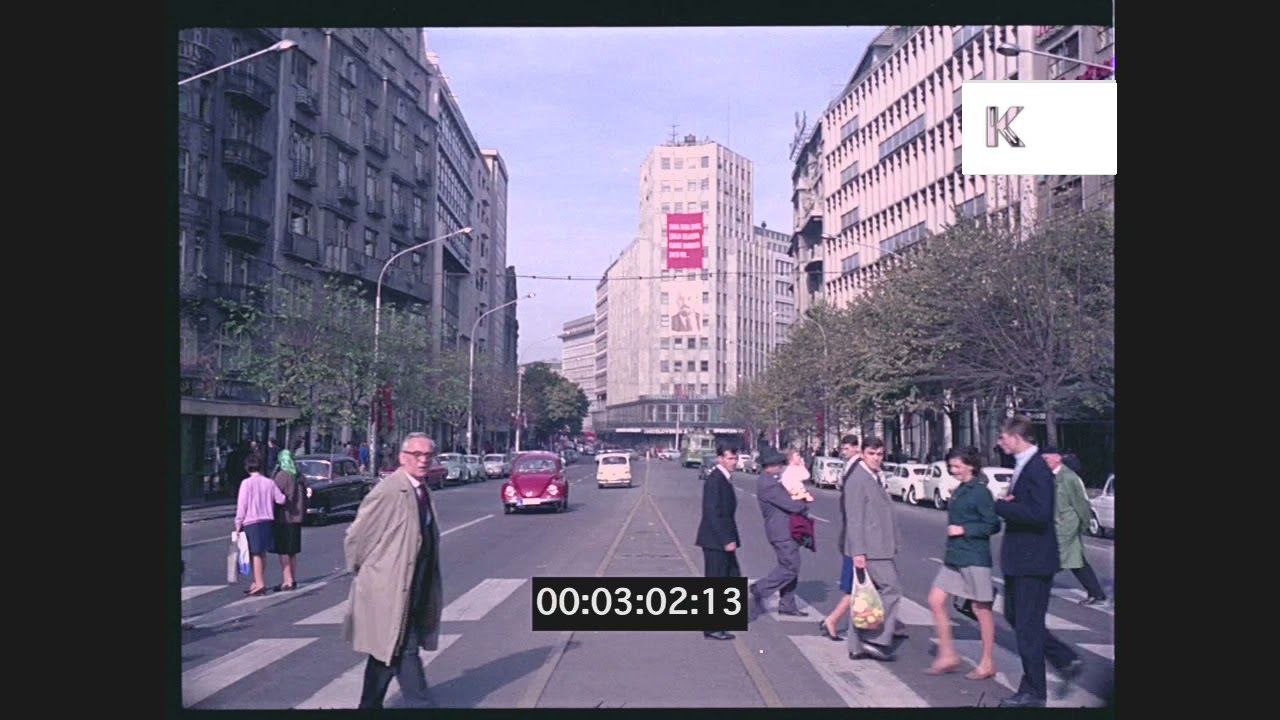 1960s Belgrade, Serbia, City Centre GVs, Dom Sindikata, Agrarian Bank Building, 35mm