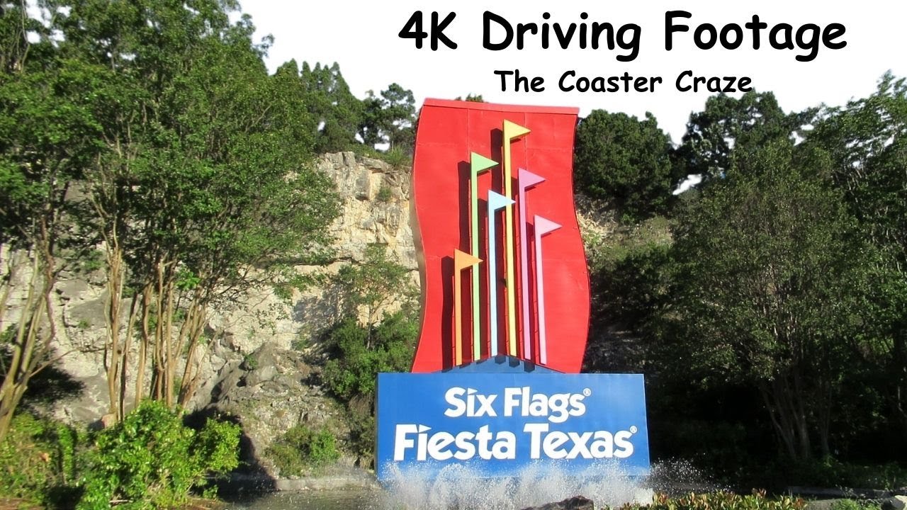 Driving into Six Flags Fiesta Texas | Mounted 4K Footage | Copyright Free