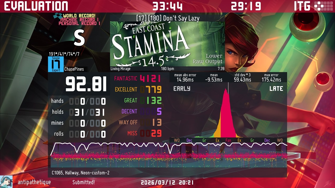 ITGM - 2026-3-12 - [17][180] Don't Say Lazy - 92.81%