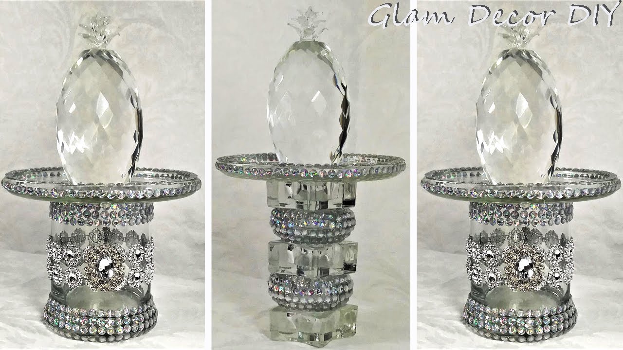 Dollar Tree DIY 2 Glam Crystal Display Stands Glam Home Décor Ideas 2020