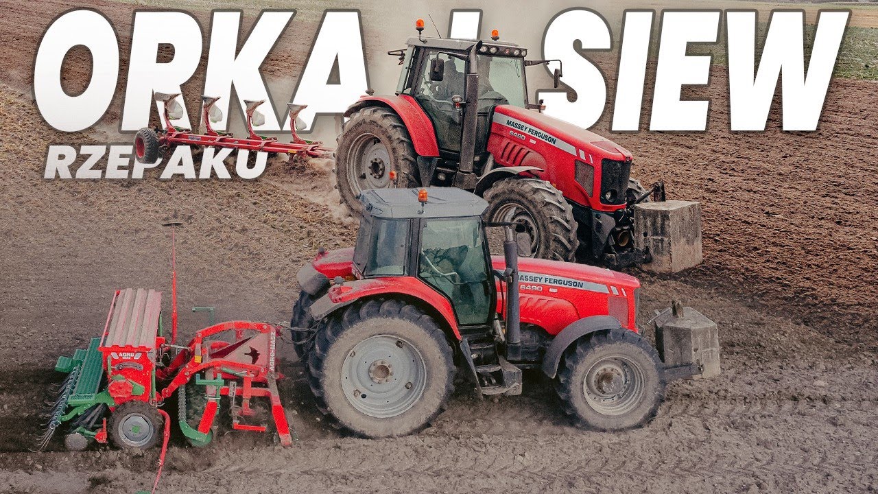 Orka oraz siew rzepaku 2023✓Massey Ferguson 6490 dyna 6✓Mccormick c95 max✓Koja✓Agro-Masz Sr-300✓Unia