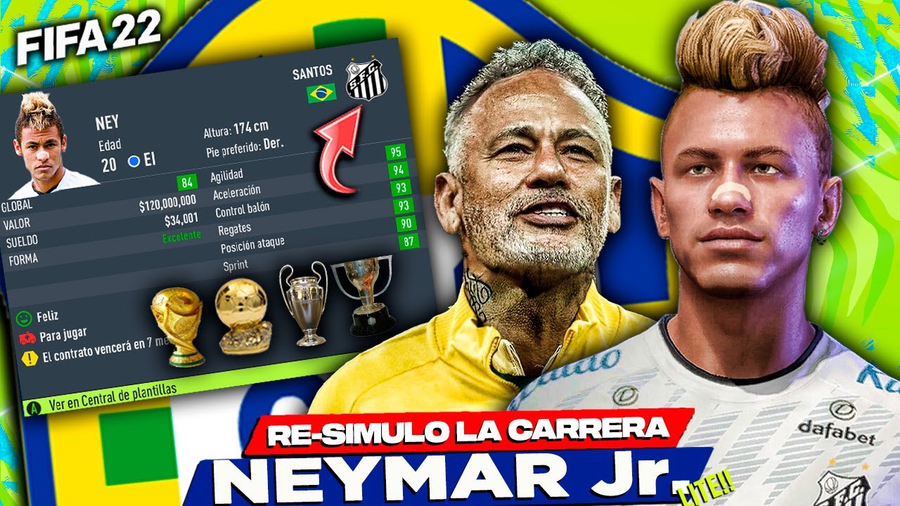 RE-Simulo Su CARRERA desde SANTOS NEYMAR Jr. FIFA 22 Modo Carrera  LITE!!