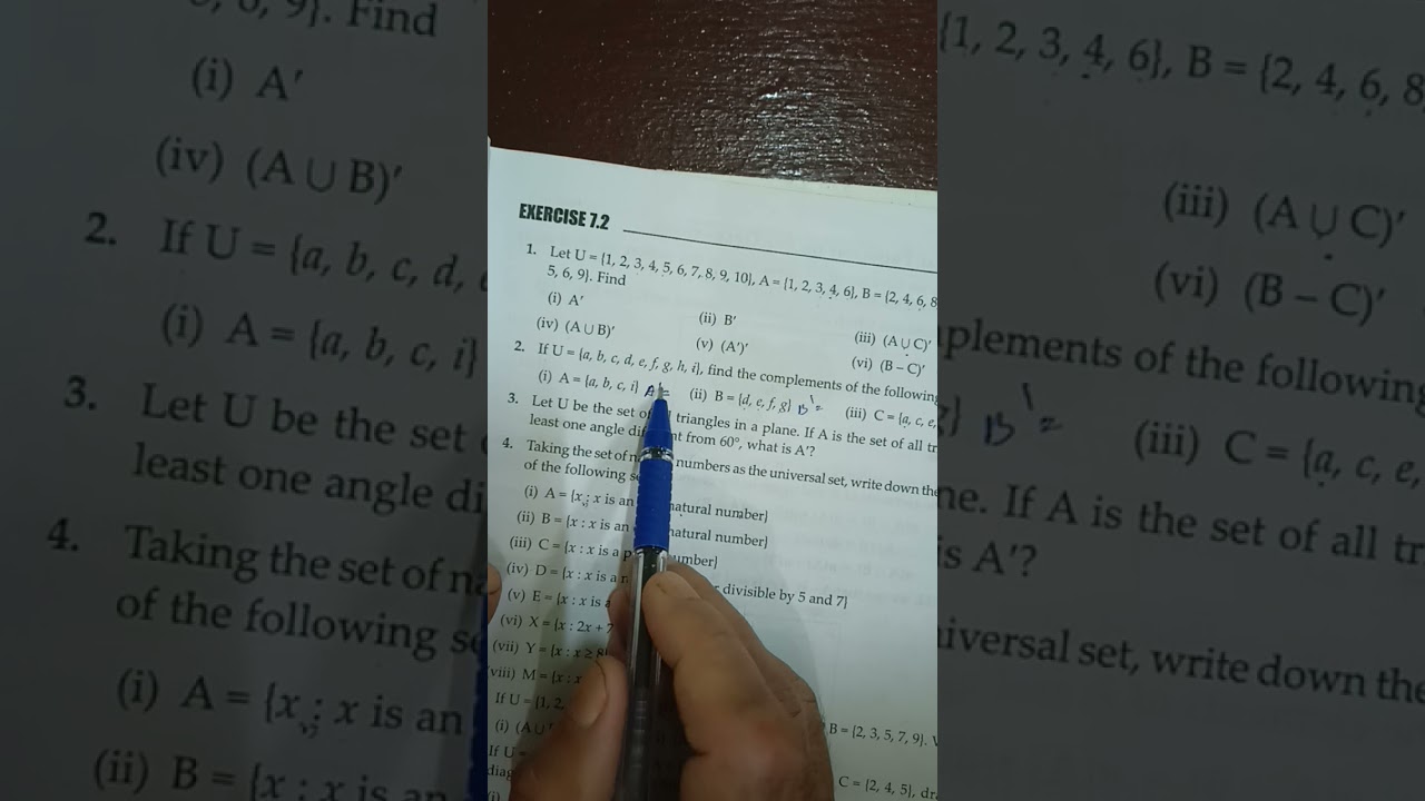 Class 10, maths(CH), Ex.7.2(all), SETS