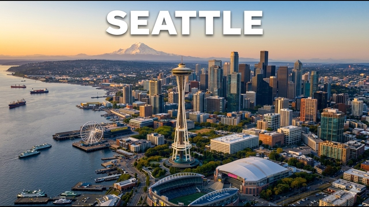 Flying over Seattle, WA | 4K Aerial Footage