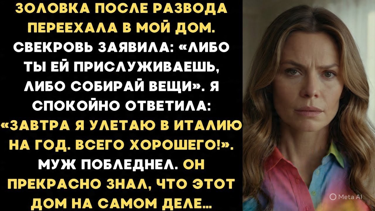 Свекровь приказала — я улетела в Италию