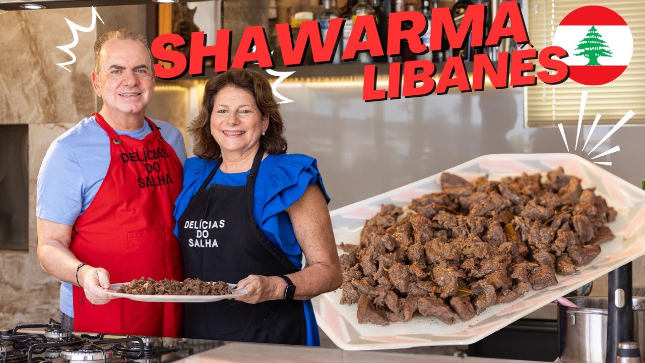 MEU FAMOSO SHAWARMA DE CARNE - COMO FAZER ESPETINHO GREGO (RECEITA LIBANESA LEGÍTIMA E FÁCIL)