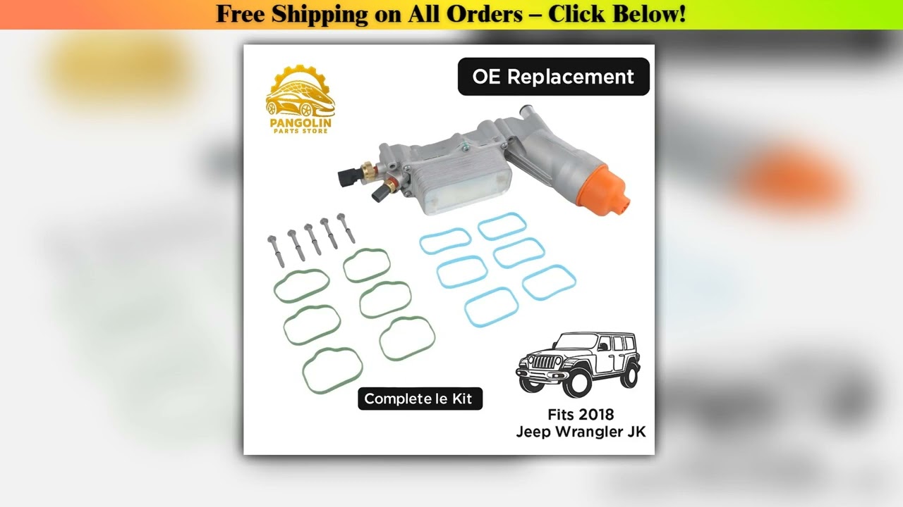 Oil Filter Housing Kit 5184294AC for 2018 Jeep Wrangler JK Replacement 5184294AE 7B0115401