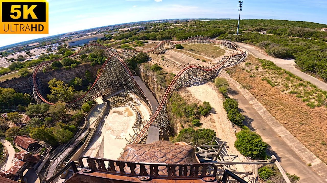 Iron Rattler POV 5K RIDING OFF A QUARRY WALL! Six Flags Fiesta Texas
