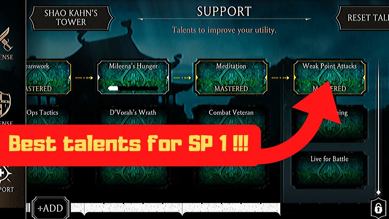 MK Mobile: BEST Special 1 talent set! Build teams extremely easy! Win every battle!