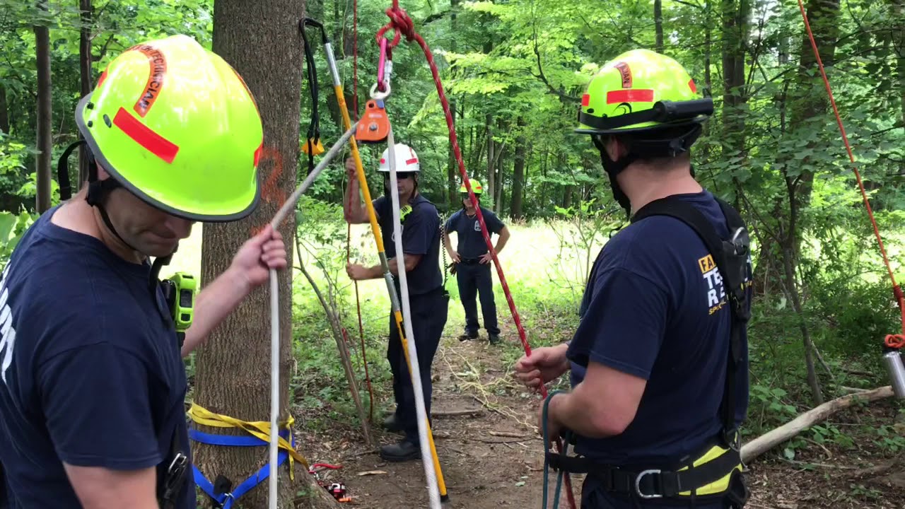 Technical Rescue Team Conducts Rope Rescue Training