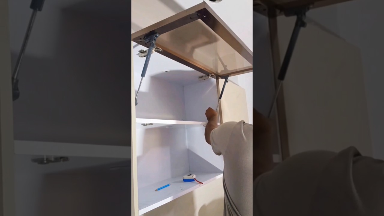 kitchen cabinet glass door hydraulic gas pump || hydraulic gas pump door🚪 #kitchen #shorts