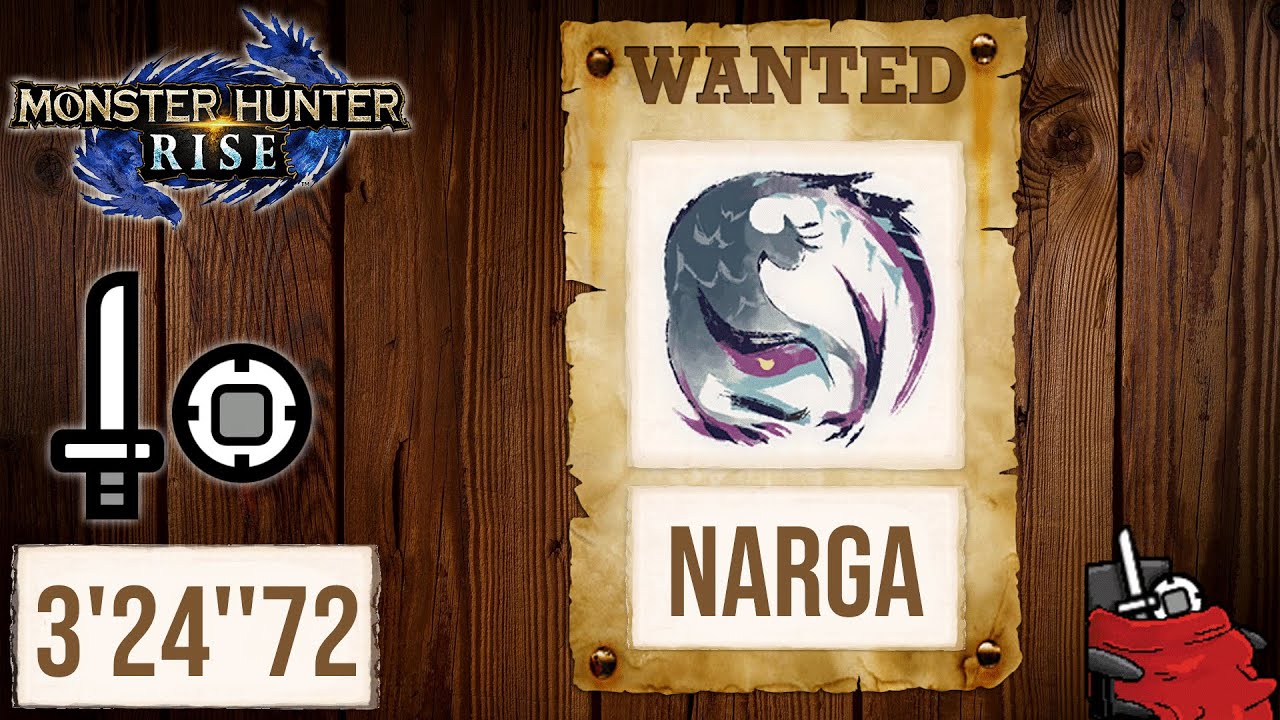 MH Rise | Solo Nargacuga (Sword and Shield | SnS) - 3'24''72