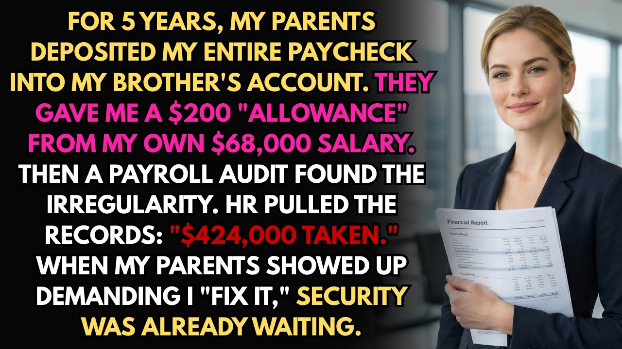 My Parents Made Me Give My Paycheck To My Brother For 5 Years—Employer's Audit Revealed Everything