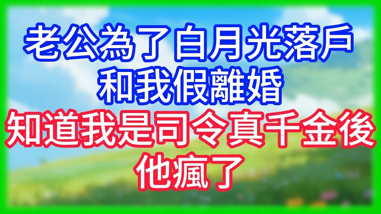 【爽文】老公為了白月光落戶和我假離婚，知道我是司令真千金後，他瘋了！