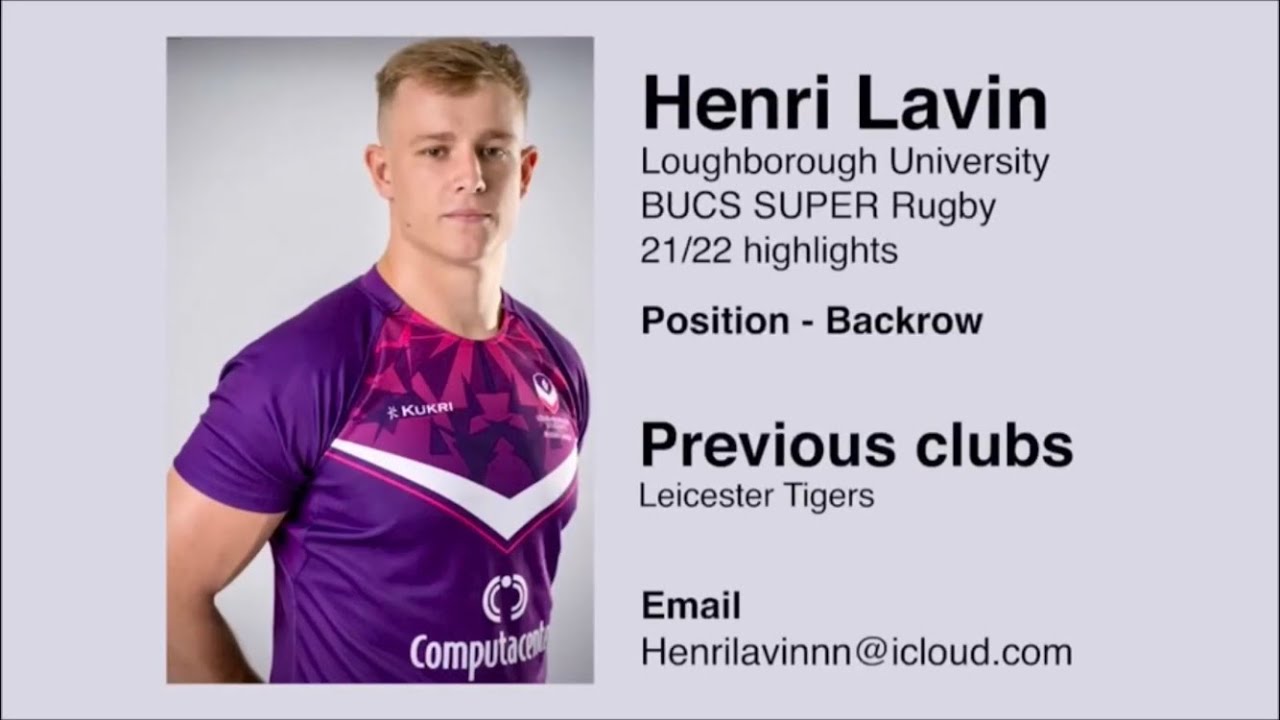 Henri Lavin - Loughborough University Men's Rugby Union 1st XV - 2021/22 BUCS Super Rugby Highlights