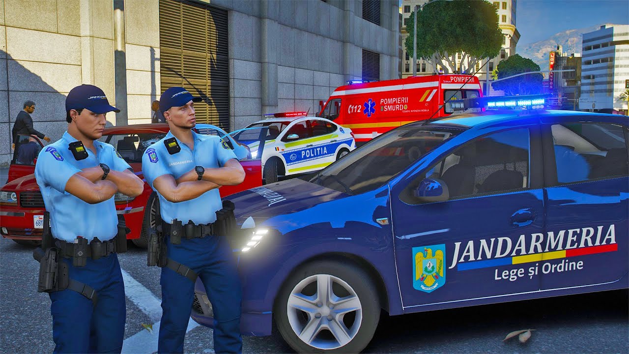 POLITISTI ATACATI IN PLINA STRADA - GTA 5 - JANDARMERIA - LSPDFR