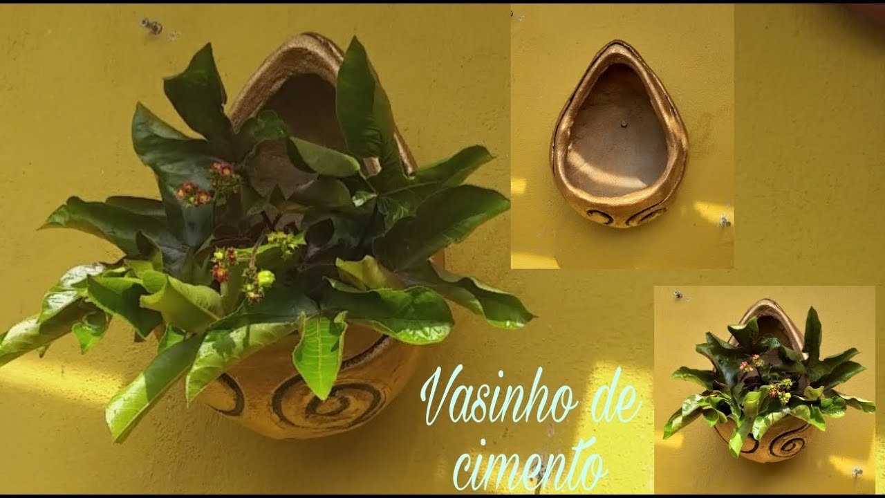 COMO FAZER VASO DE CIMENTO PARA PAREDE SEM USAR FORMA