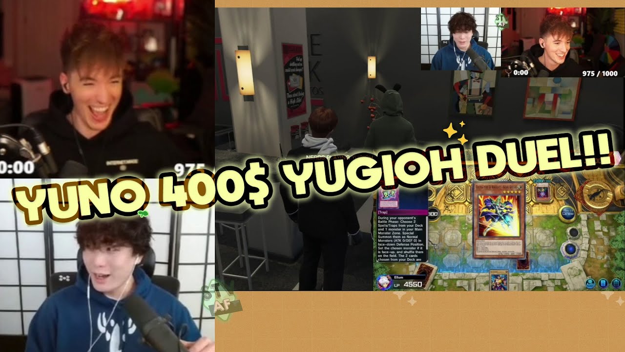 Intense battle! Yuno and Eli Lum are at stake GTA X YUGIOH DUEL, loser pays 400 DOLLARS!!