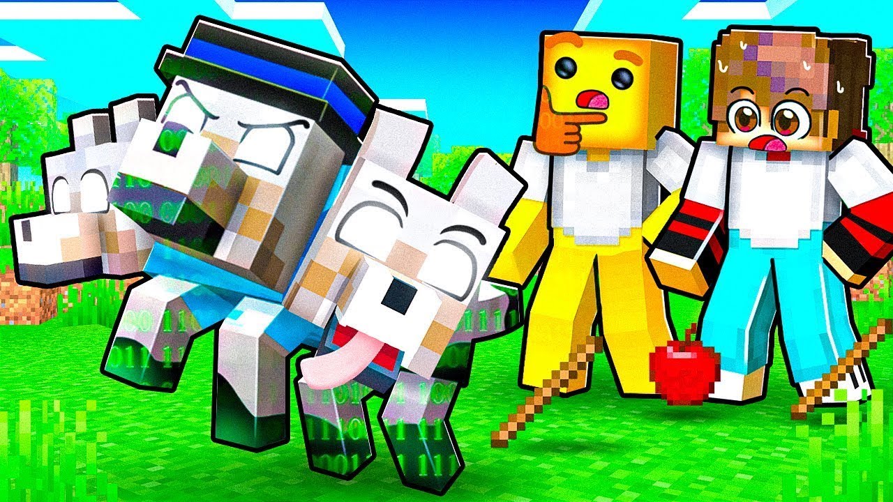 Fingi ser um CACHORRO DE TRÊS CABEÇAS e USEI HACKS no Minecraft!
