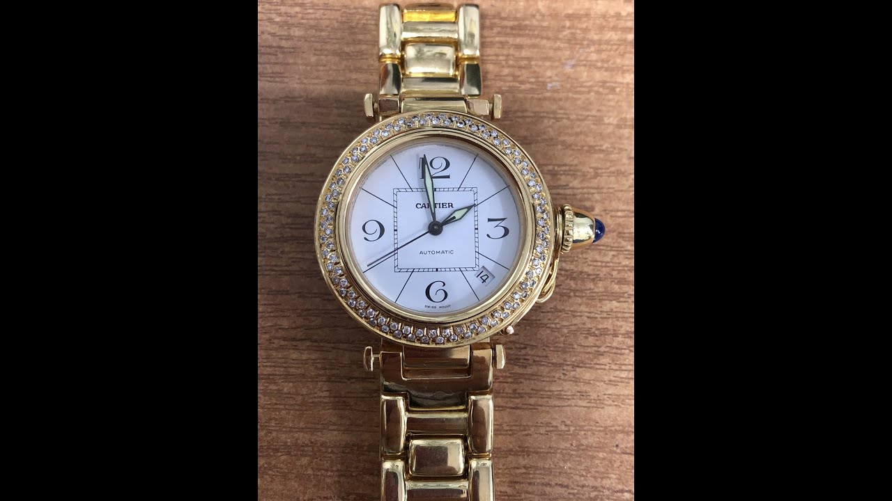 Cartier pasha diamond gold 18k