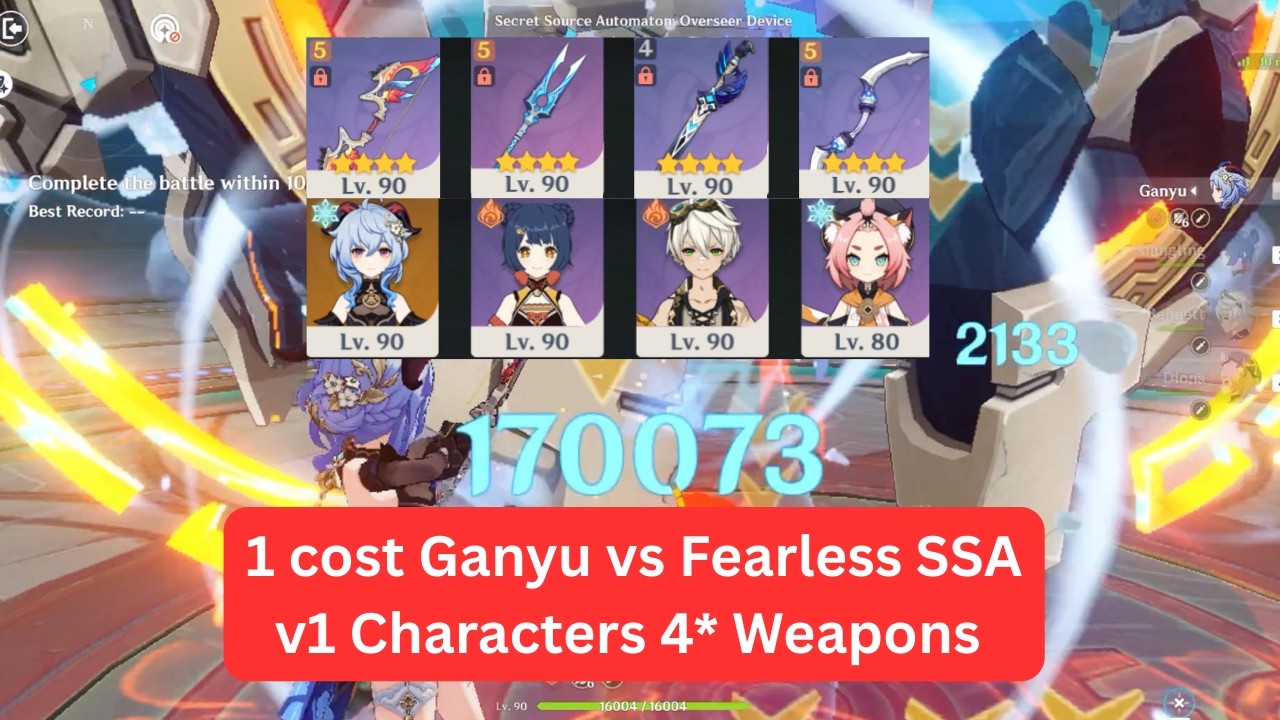 1 cost v1 Ganyu Melt DESTROYS Fearless SSA! [6.4 Stygian Onslaught]