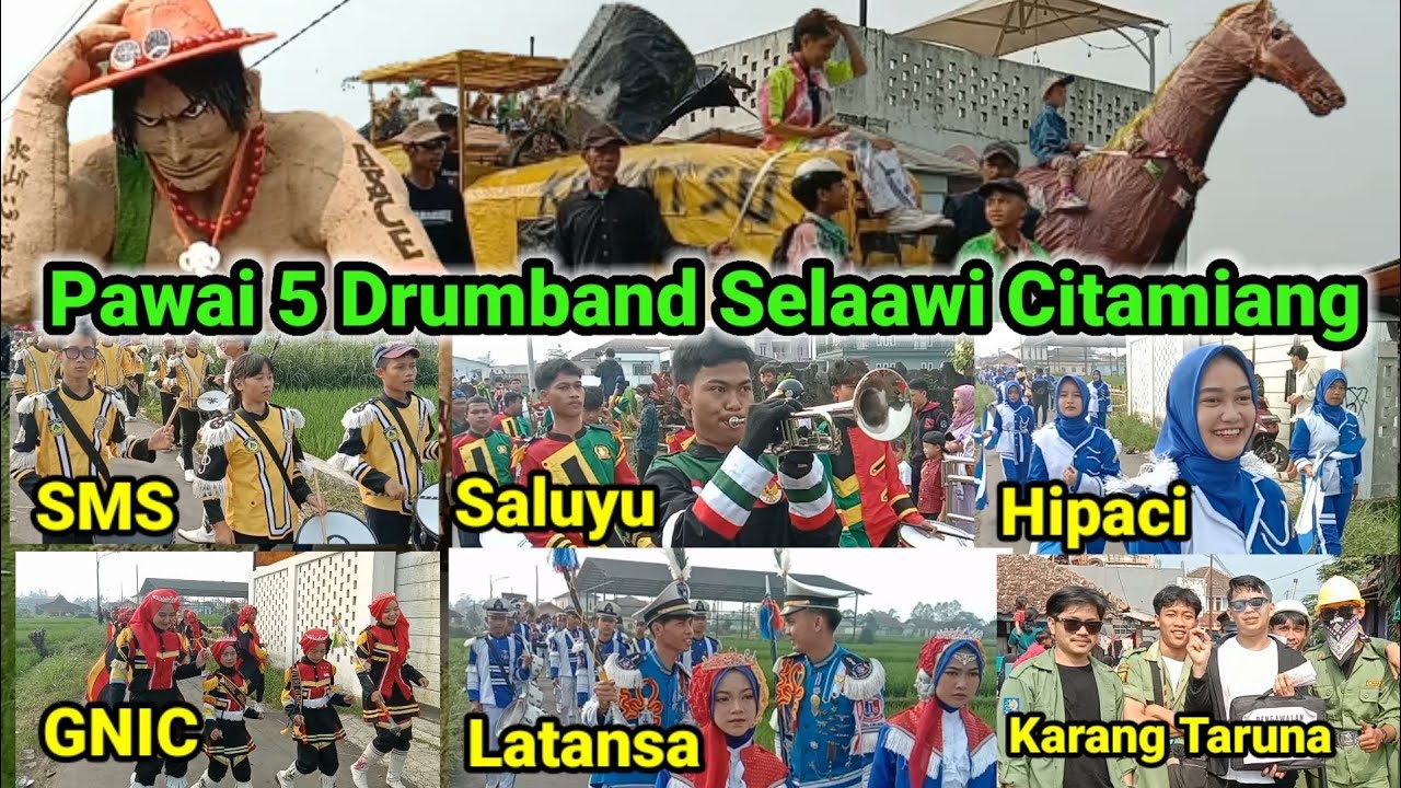 Keren.. !! Pawai Selaawi Citamiang Drumband Dan Karnaval || Hipaci, Saluyu, Latansa, SMS, GNIC