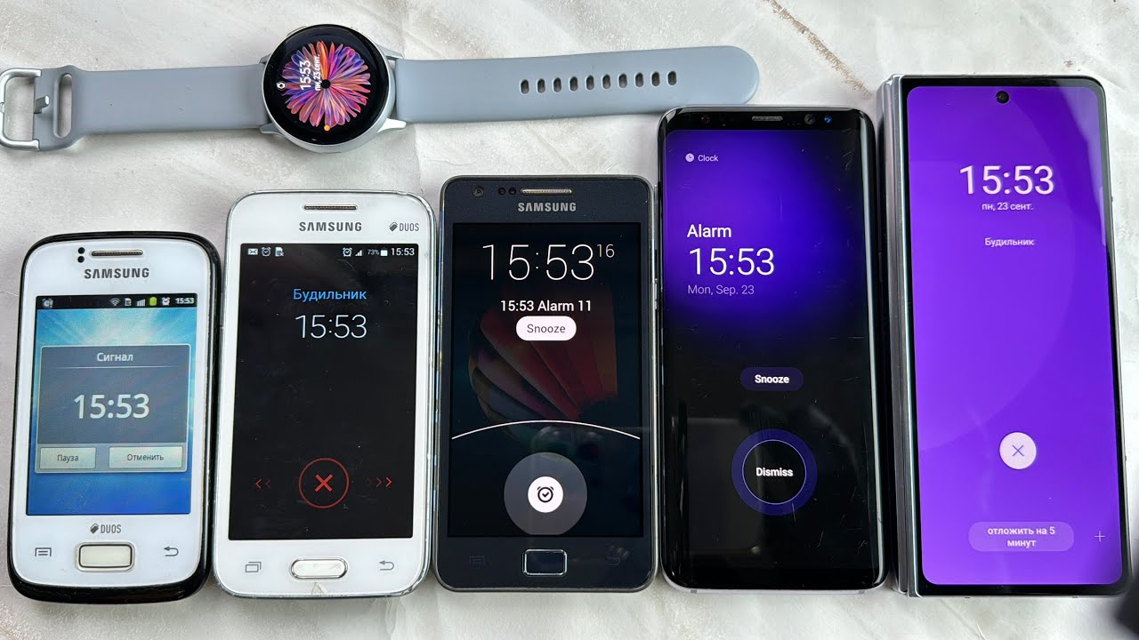 Samsung Y-duos vs Galaxy S2 alarm Clock Samsung Galaxy S4 & S8 & Z Fold5 top models