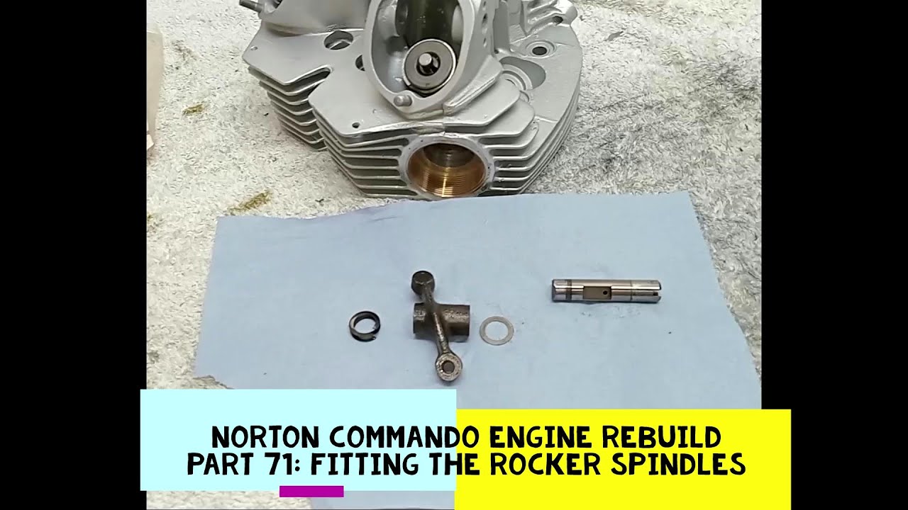 Ремонт двигателя Norton Commando. Часть 71: Установка осей коромысел