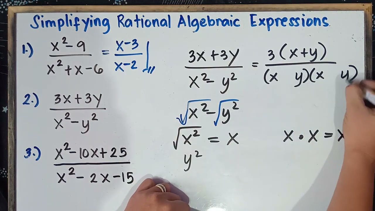 Simplifying Rational Algebraic Expressions | Explain in Detail | Part 2 | Grade 8 | Quarter 1 |