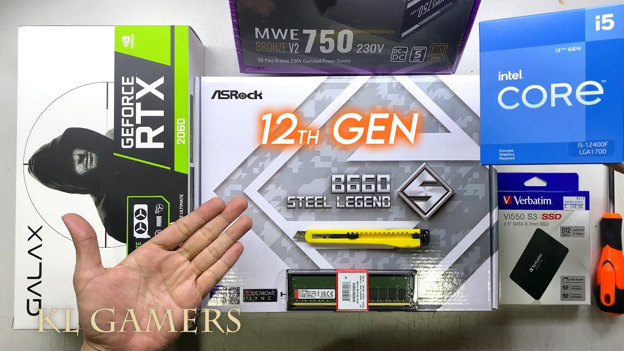 intel Core i5 12400F ASRock B660 STEEL LEGEND GALAX RTX2060 Montech ARGB Gaming PC Build