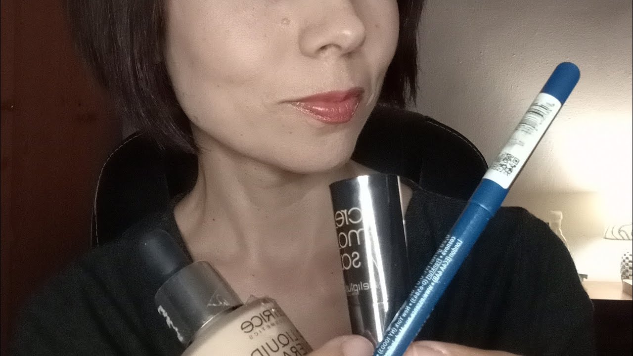 Probando Base Catrice , lápiz ojos essence Longlasting y labial cremoso deliplus ✨✨✨🤎💙